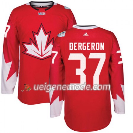 Kanada Trikot Patrice Bergeron 37 2016 World Cup Rot